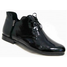 Ботинки женские весна кожа лаковая черные 40-44 размеры 0032МД